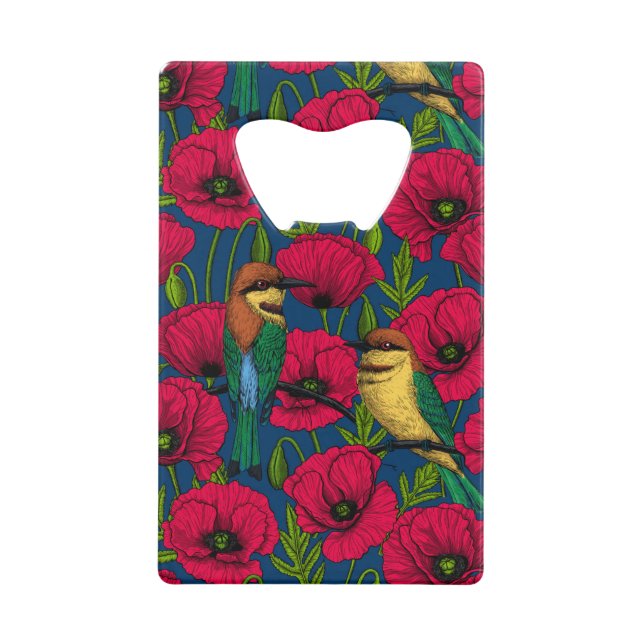Bee eaters and poppies (Front)