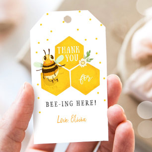 Bee Favour Tags Bee Birthday Beeing Here Thank You