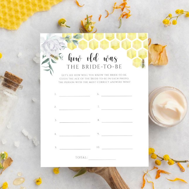 Bee floral game How old was the bride to be (Creator Uploaded)