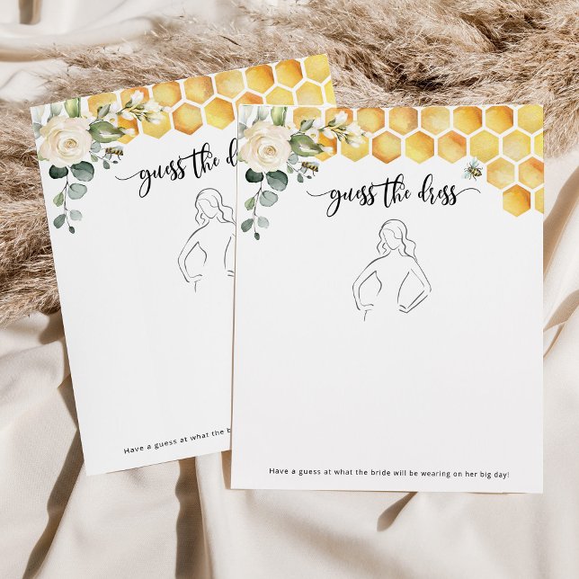 Bee floral Guess the dress bridal shower game (Creator Uploaded)