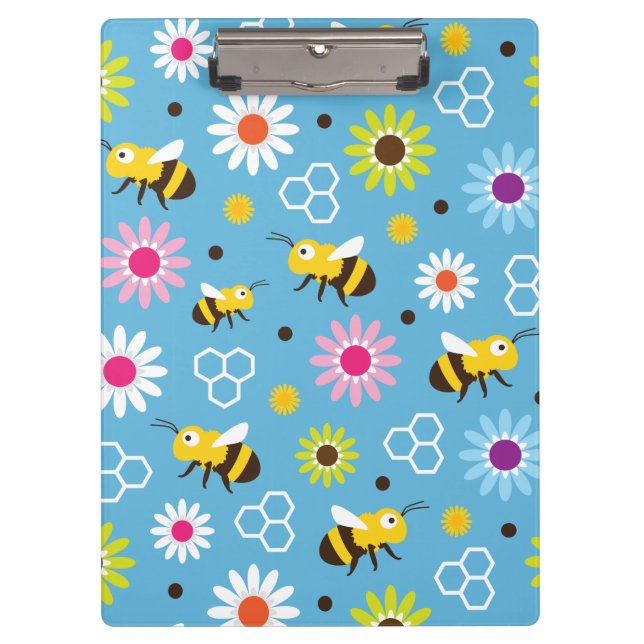 Bee & Flowers Clipboard (Front)