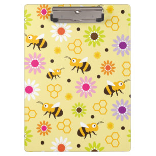 Bee & Flowers Clipboard