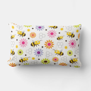 Bee & Flowers Lumbar Cushion