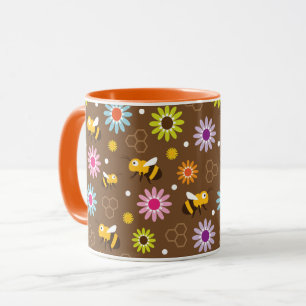 Bee & Flowers Mug