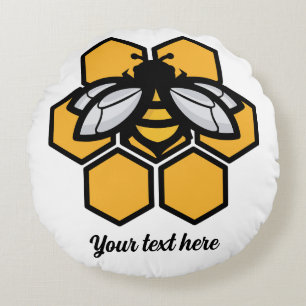 bee fly away round cushion