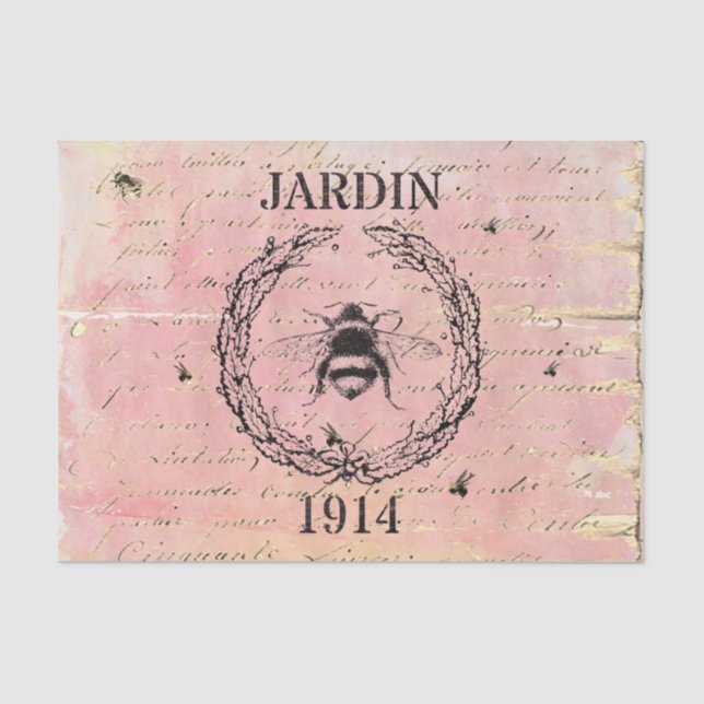 Bee French Jardin Tissue Paper (Front)