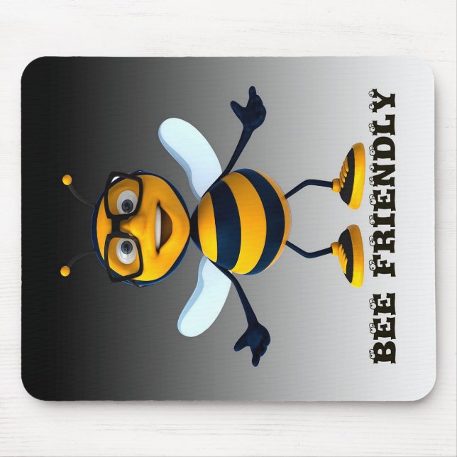 Bee Friendly Bee Gifts ,I Love Bee,Beekeeping Gift Mouse Pad (Front)