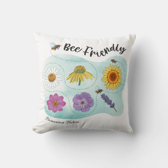 Bee friendly - Harmonious Nature  Cushion (Front)