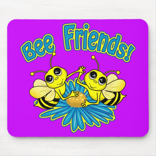 Bee Friends Mouse Pad (Front)