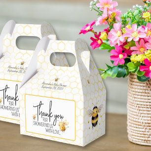 Bee Gender Neutral Sweet Baby Shower Thank You Favour Box