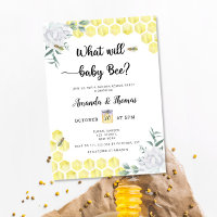 Bee gender reveal invitation