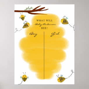 Bee Gender Reveal Voting Poster