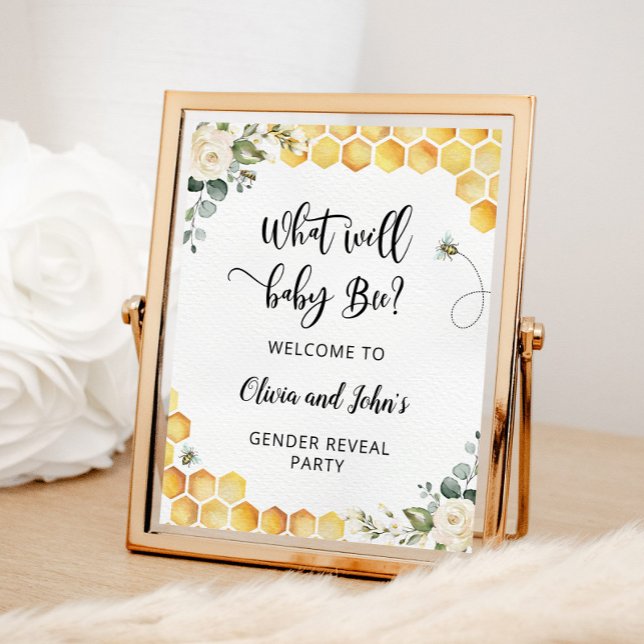 Bee gender reveal welcome sign (Creator Uploaded)
