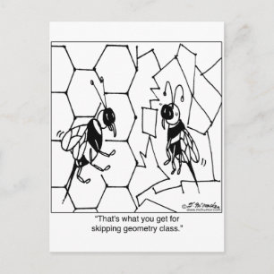 Bee Geometry Postcard