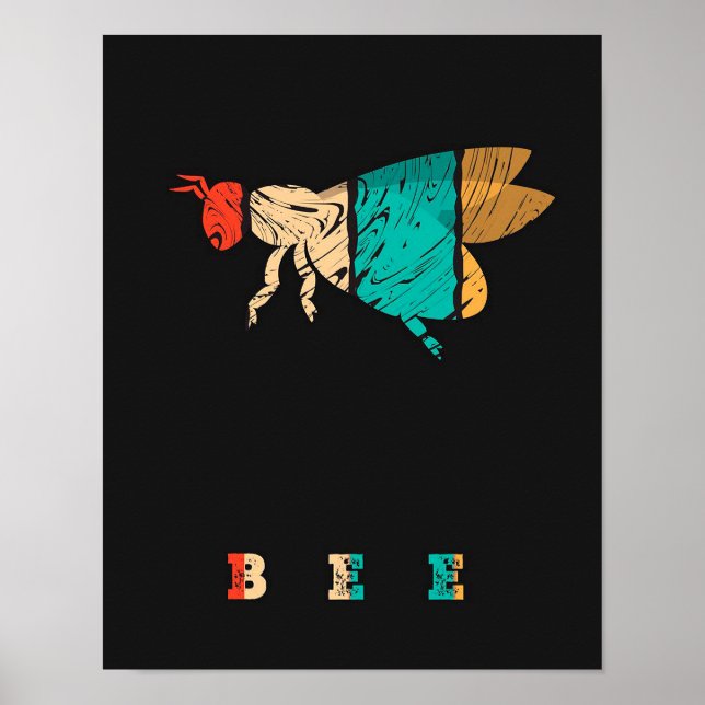 Bee Gifts ,I Love Bee, Beekeeping Gift,Bee Saying Poster (Front)