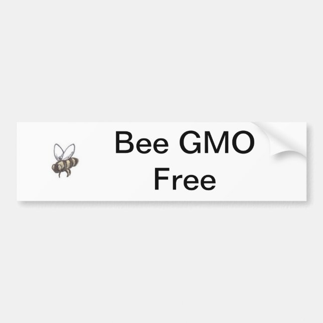 Bee GMO Free Bumper Sticker (Front)