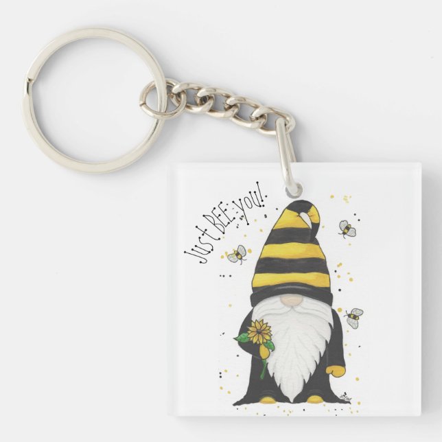 Bee Gnome - Just BEE you! Key Ring (Front)