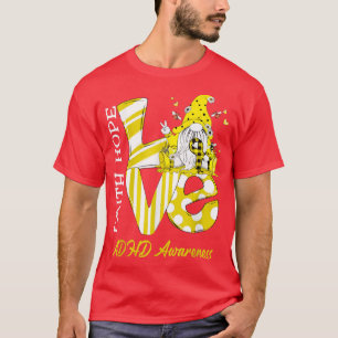 Bee Gnome Love ADHD Awareness T-Shirt