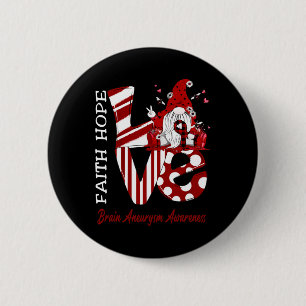 Bee Gnome Love Brain Aneurysm Awareness 6 Cm Round Badge