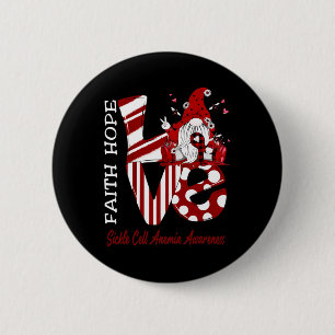 Bee Gnome Love Sickle Cell Anemia Awareness 6 Cm Round Badge