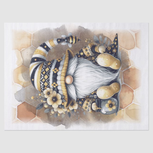 Bee Gnome Tissue Paper (Front)