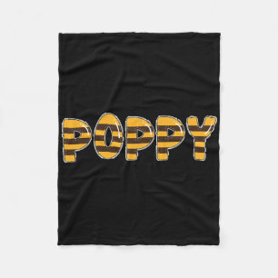 Bee Grandpa Poppy Halloween Costume Fleece Blanket