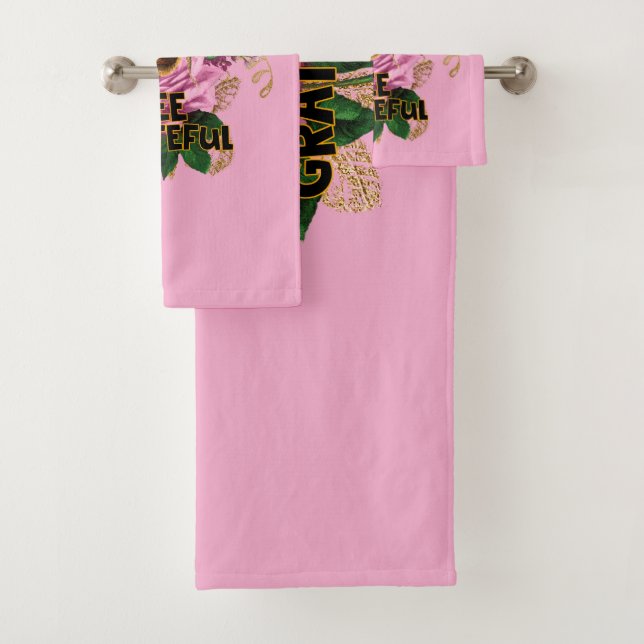 Bee Grateful Bath Towel Set (Insitu)