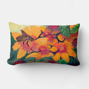 Bee Green Lumbar Pillow