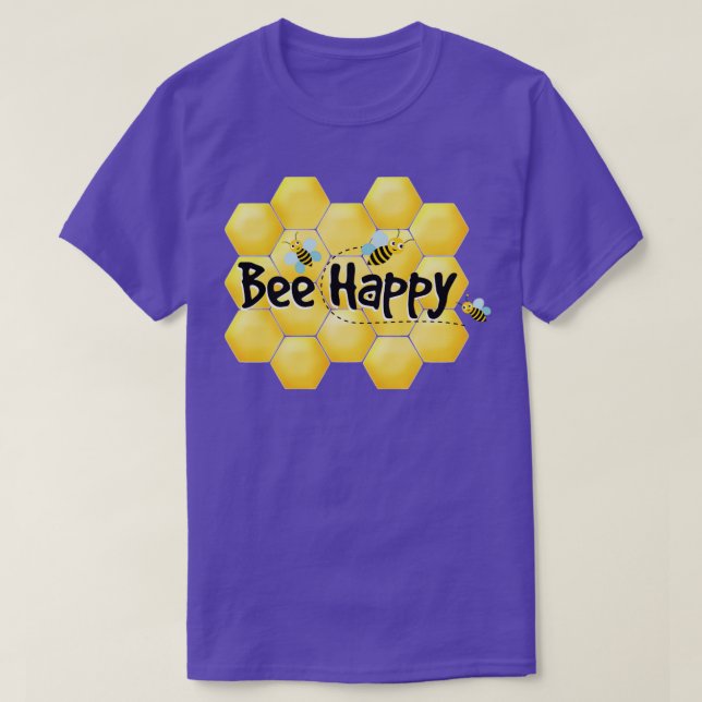 Bee Happy1  T-Shirt (Design Front)