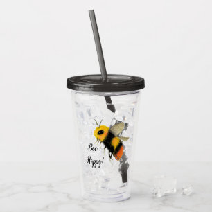 Bee Happy Acrylic Tumbler