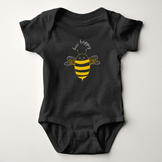Bee Happy Baby Bodysuit (Front)