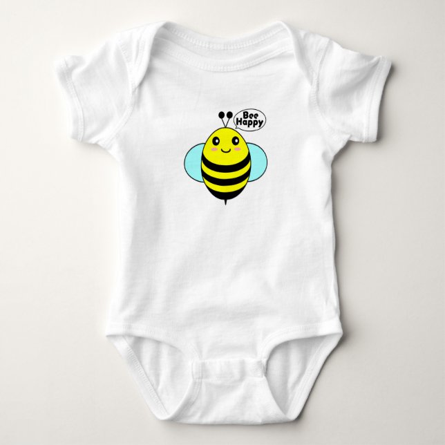 Bee Happy Baby Bodysuit (Front)