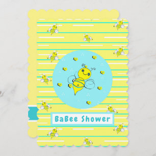 Bee Happy Baby Shower Invitation