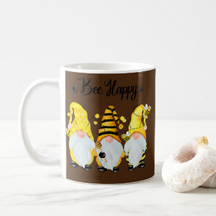 Bee Happy Bee Gnome Spring  Coffee Mug