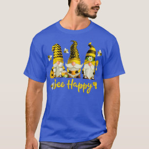 Bee Happy Bee Gnome Spring  T-Shirt