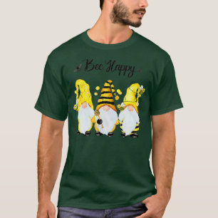 Bee Happy Bee Gnome Spring T-Shirt