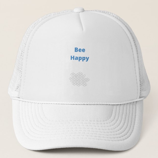 Bee Happy - Bee Trucker Hat (Front)