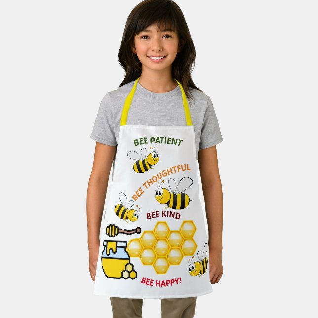 Bee Happy Bees and Honey Kids' Apron (Insitu)