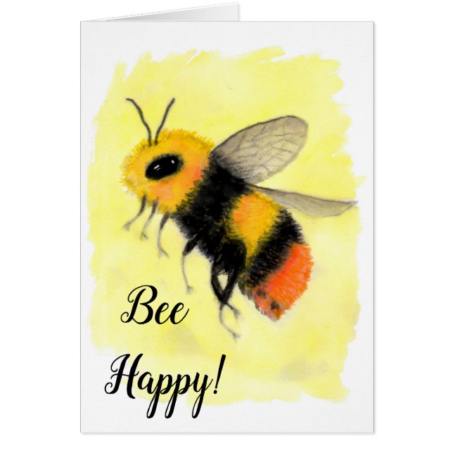 Bee Happy Birthday Card (Front)
