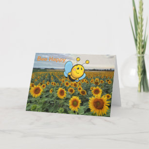 Bee Happy. Blank card