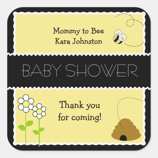 sticker template sheet per 16 #2  Bumble Favour Zazzle.com.au SQUARE Bee Sticker Bee  Happy