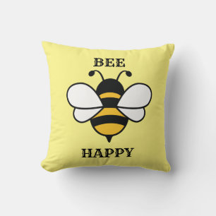 BEE HAPPY Bumble Bee Cushion