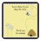 Bee Happy Bumble Bee SQUARE Favour Sticker