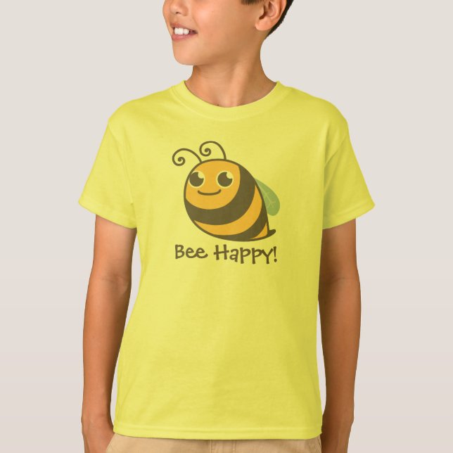 Bee Happy! Bumble Bee T-Shirt (Front)