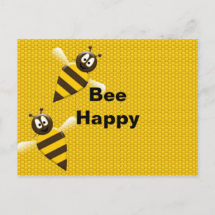 Bee Happy Bumblebee Postcard