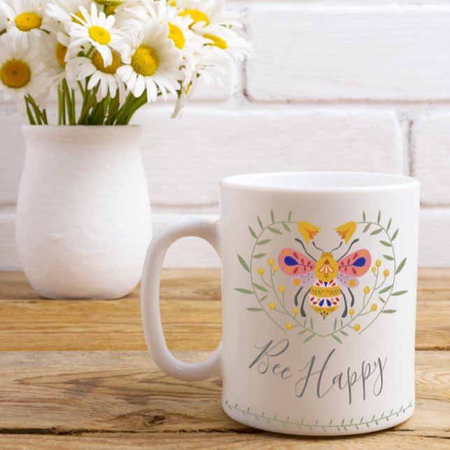 Bee Happy Coffee Mug (Bee Happy Coffee Mug)