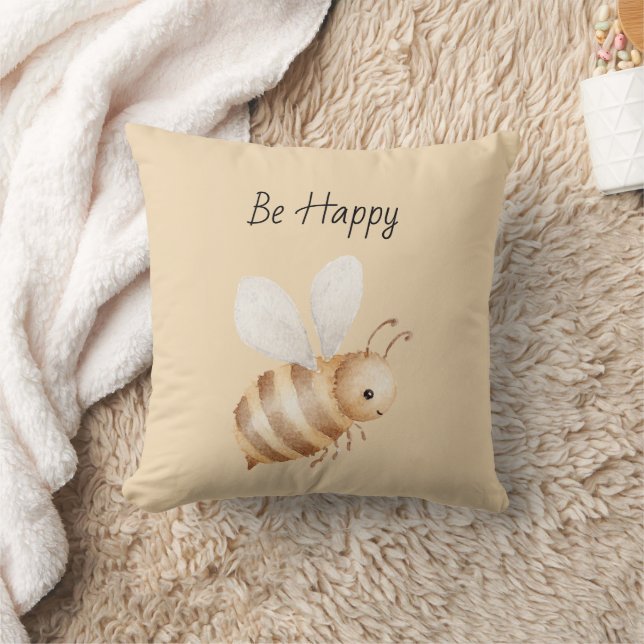 Bee Happy Cushion (Blanket)