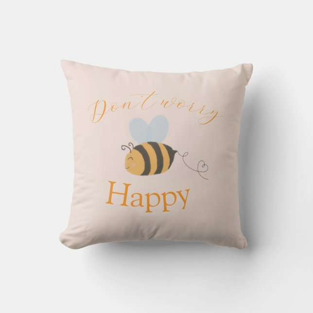 Bee happy cushion (Front)