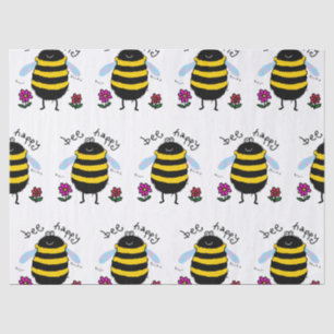 Bee Happy Cute Bee Tissue Paper
