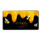 Bee Happy cute yellow bees dripping honey black